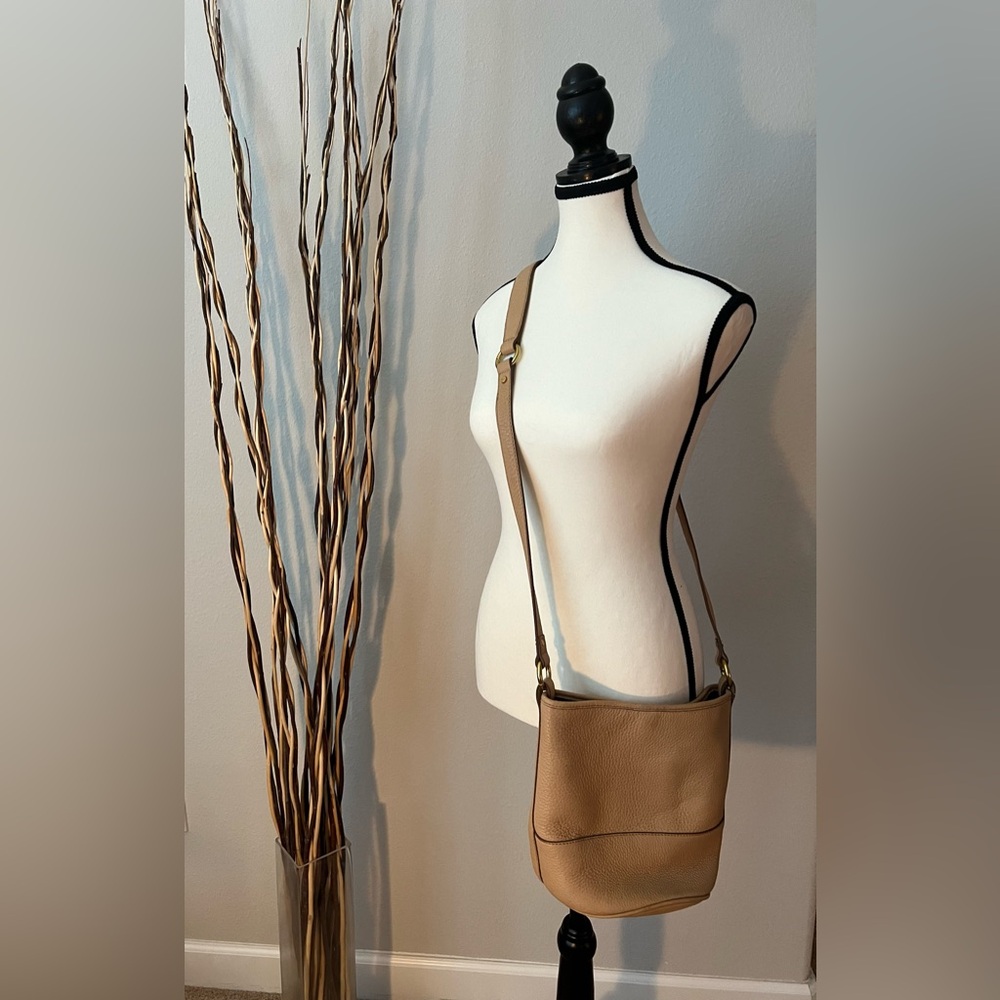 J Crew Pebble Leather Bucket Bag